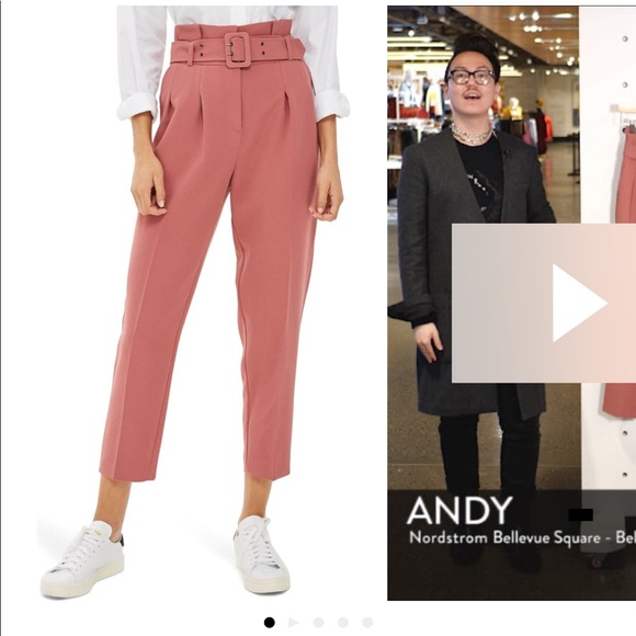 TOPSHOP ayla trousers pant 4 (0-2) pink - Picture 3 of 8